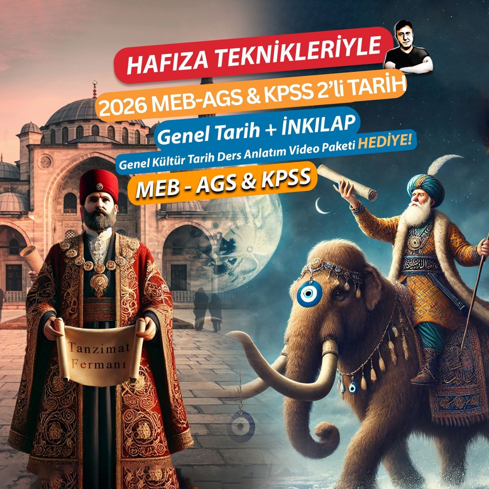 2026 KPSS-MEB AGS HAFIZA TEKNİKLERİYLE 2’Li AVANTAJLI TARİH PAKETİ (GENEL TARİH- İNKILAP TARİHİ)