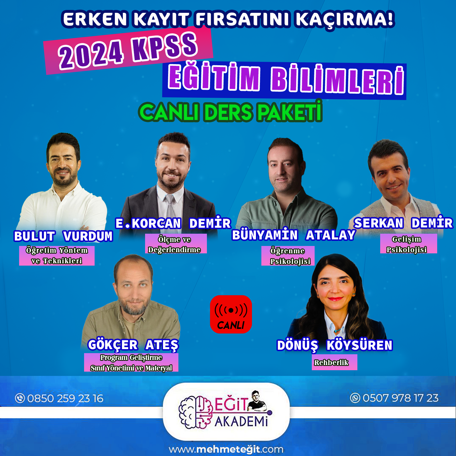 2024-KPSS EĞİTİM BİLİMLERİ Canlı Eğitim Paketi